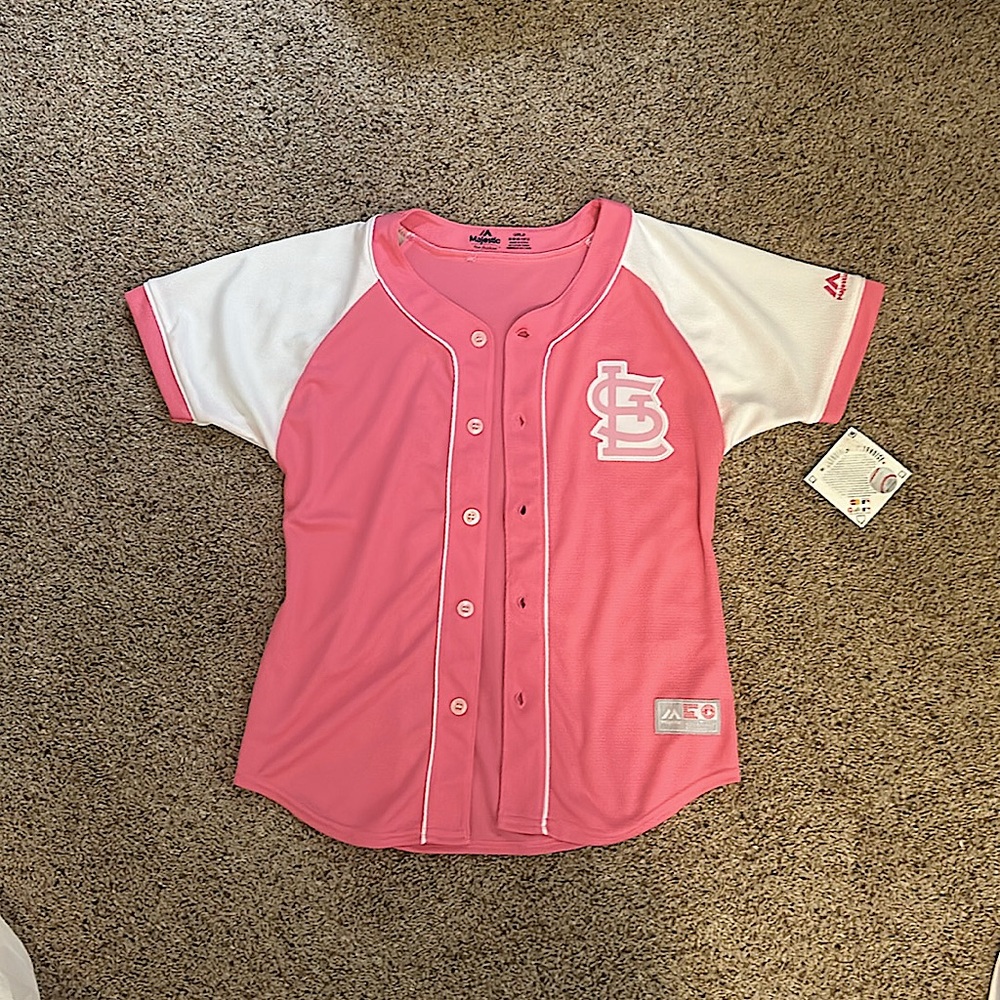Kids pink cardinals jersey size medium (10/12) *new with tags*